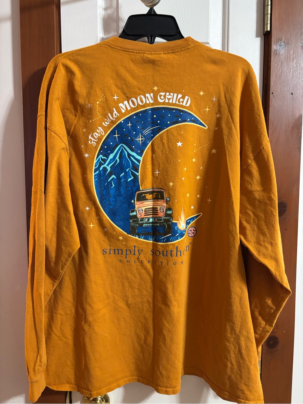 Simply Southern Mustard Moon Graphic Long Sleeve Tee